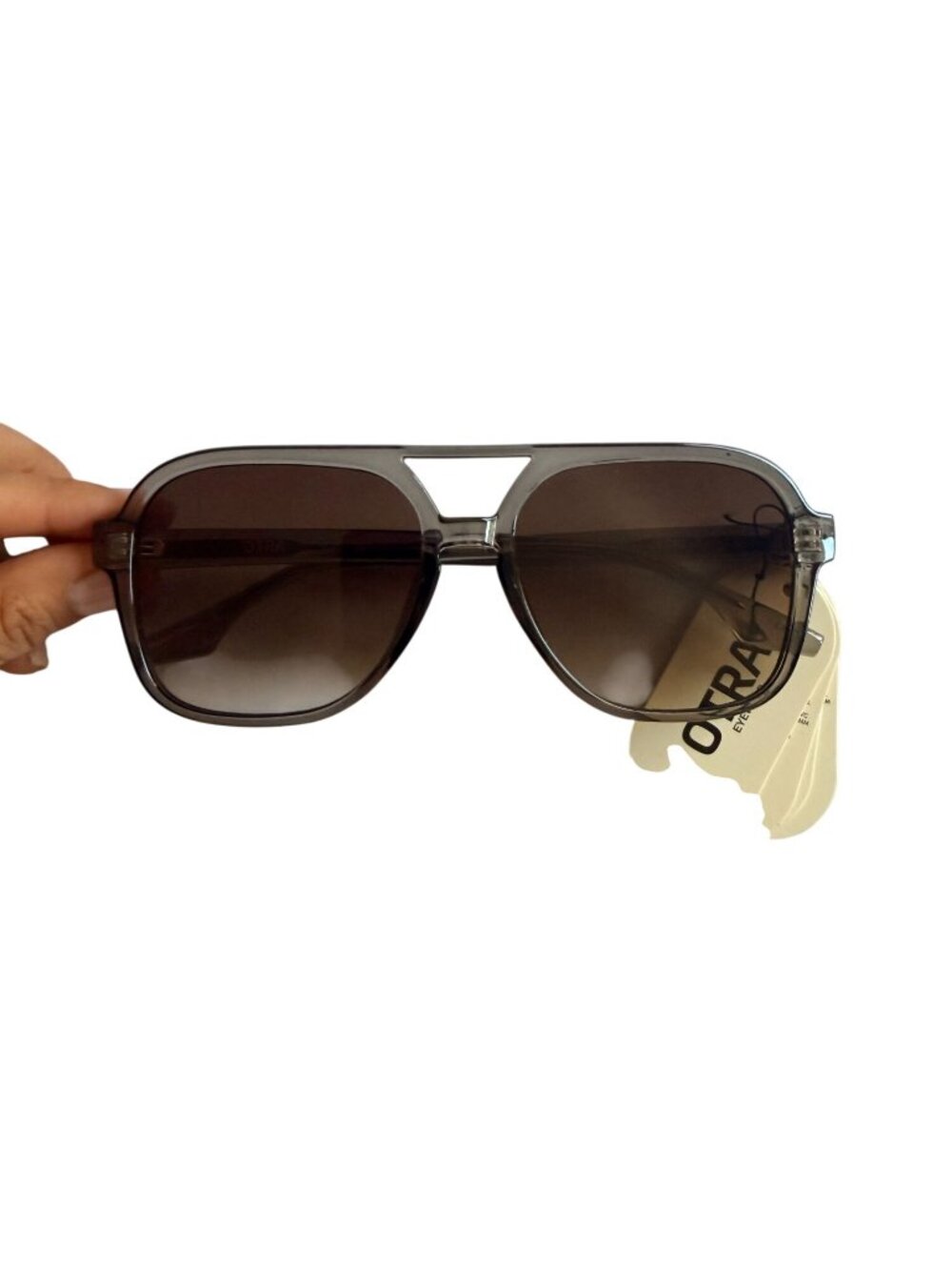 Otra Kori Sunglasses in Trans Olive Brown Fade